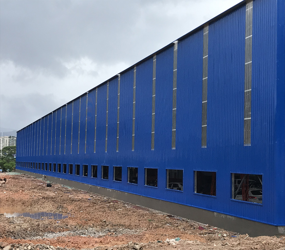 Oficina customizável da construção de aço com a instalação fácil dos materiais de grande resistência