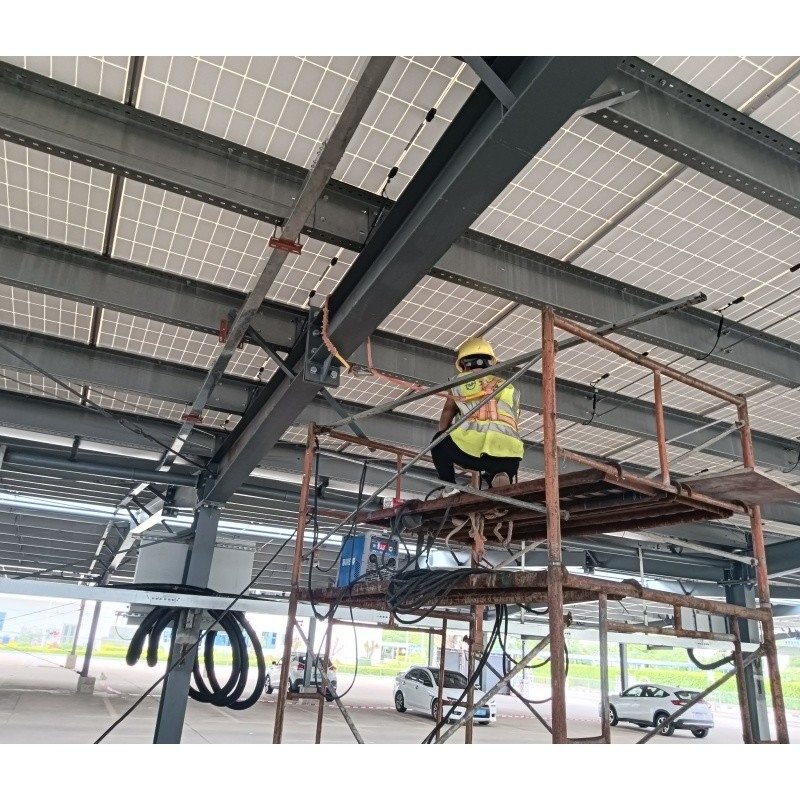 Projeto fotovoltaico de longa duração de estruturas de aço em forma de H, tipo ponte, de longo alcance