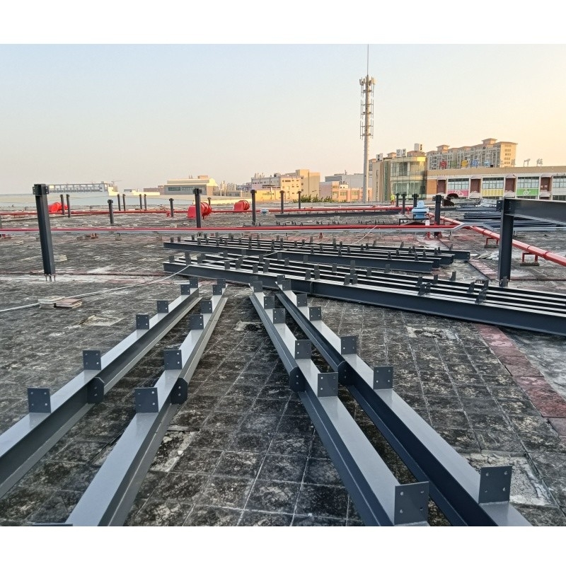 Projeto fotovoltaico de longa duração de estruturas de aço em forma de H, tipo ponte, de longo alcance