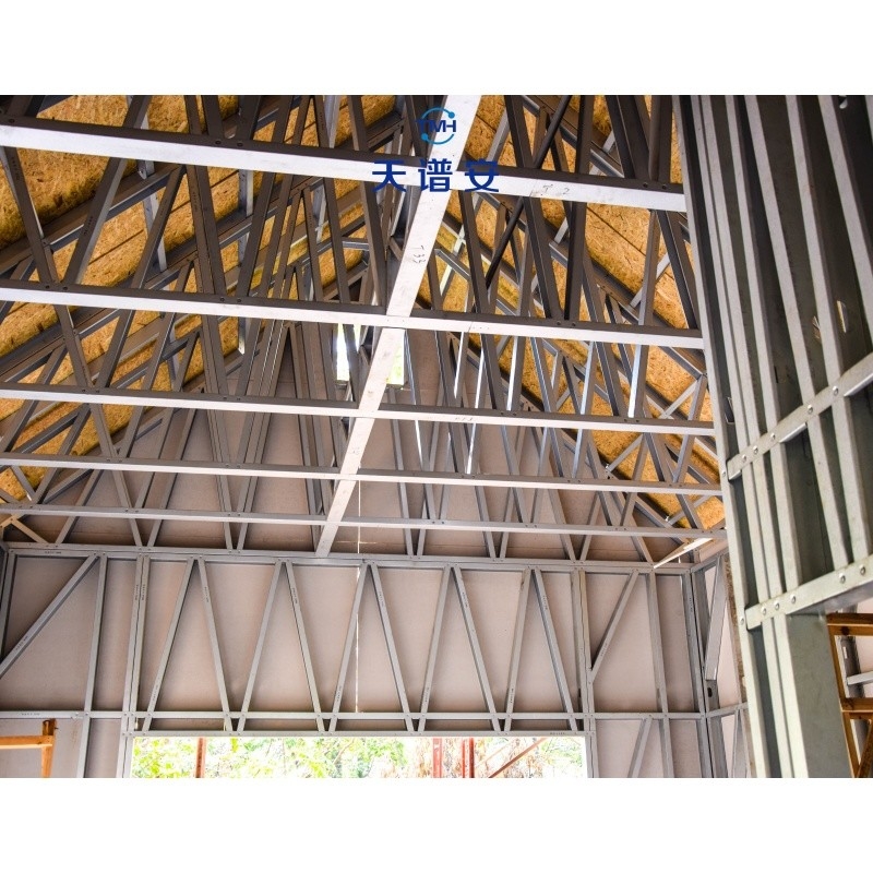 Projeto de poupança de energia de aço leve Keel parede composta estrutura de aço estilo europeu e americano villa