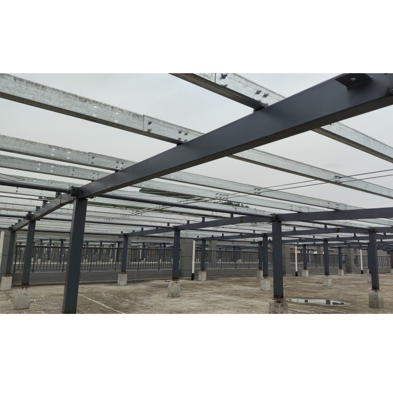 Q235Z Estrutura de aço Estrutura de aço para instalação sistema de energia solar Edifício pré-fabricado de estruturas de aço