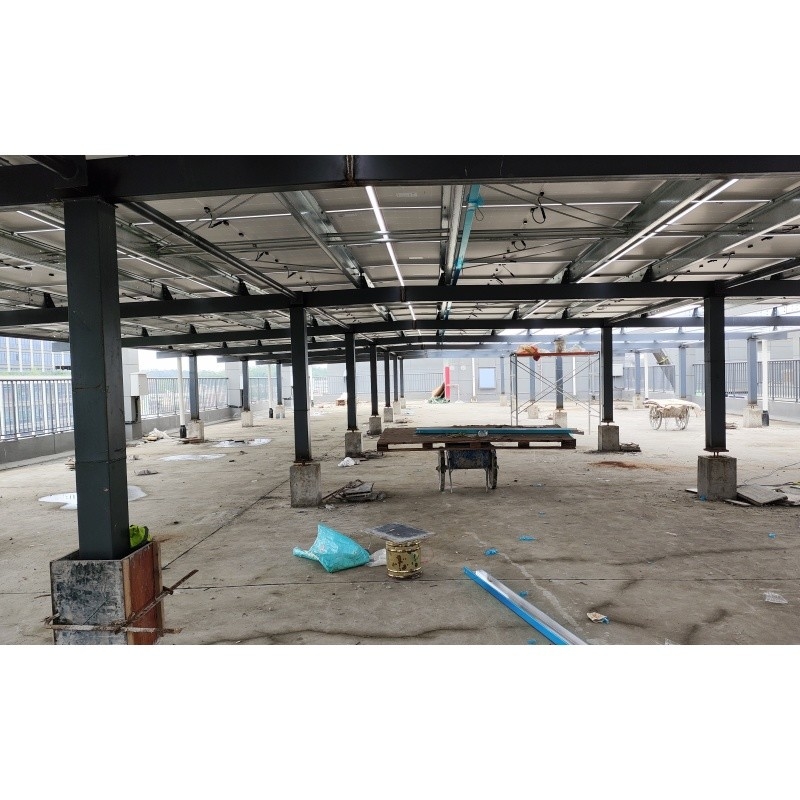 Q235Z Estrutura de aço Estrutura de aço para instalação sistema de energia solar Edifício pré-fabricado de estruturas de aço