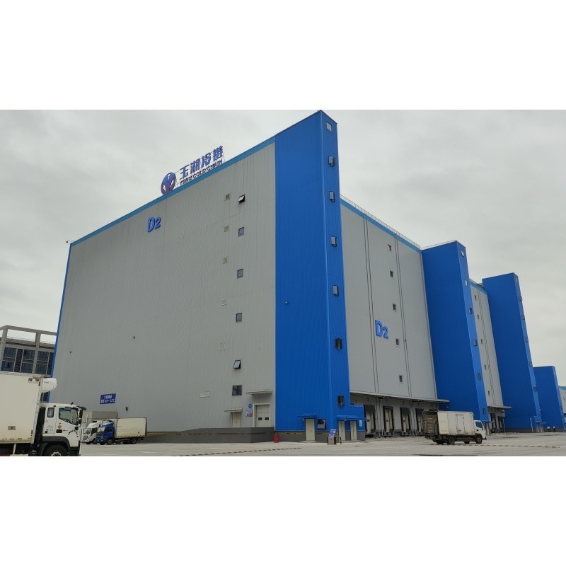 Estrutura de aço pré-fabricada anticorrosiva para instalações pré-fabricadas de cadeia de frio isolada