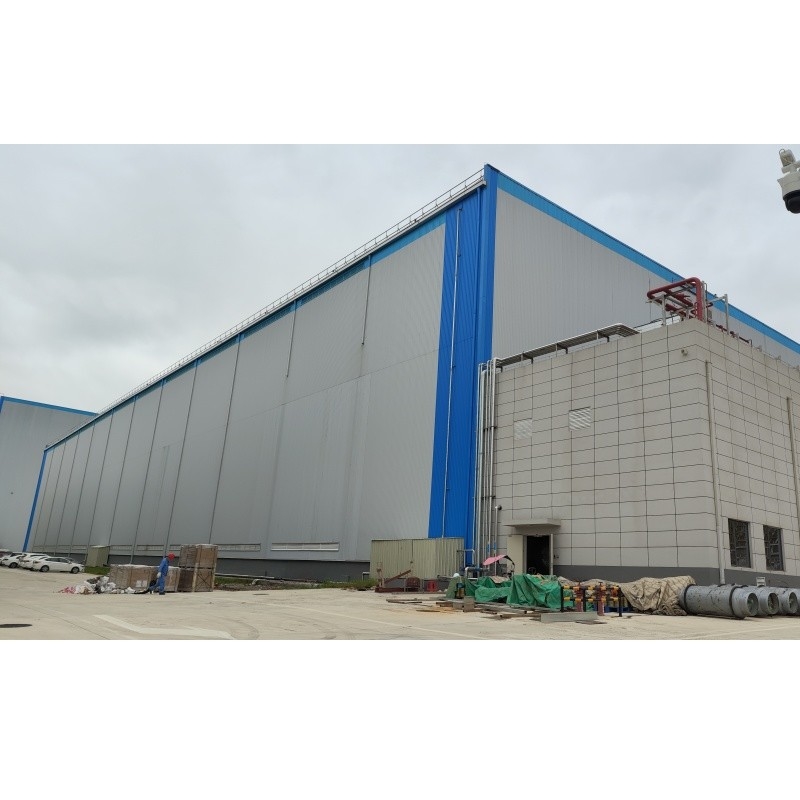 Estrutura de aço pré-fabricada anticorrosiva para instalações pré-fabricadas de cadeia de frio isolada
