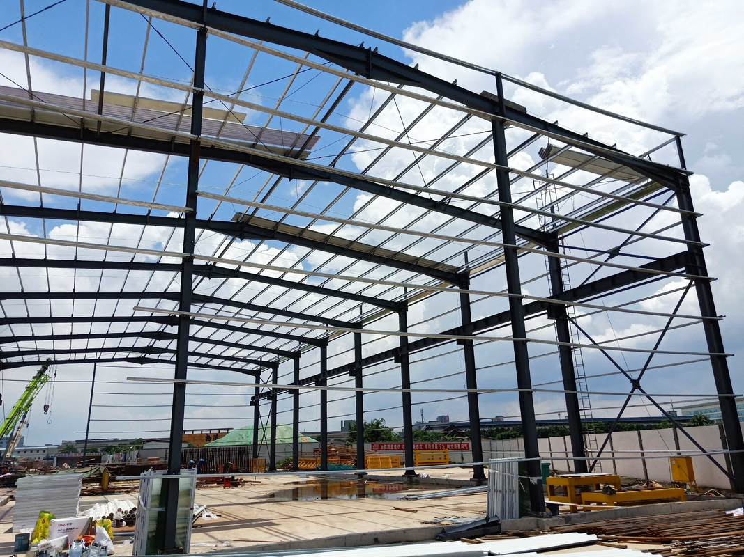 Estrutura de aço H estável Oficina de estrutura de metal industrial Oficina de construção rápida para o metrô