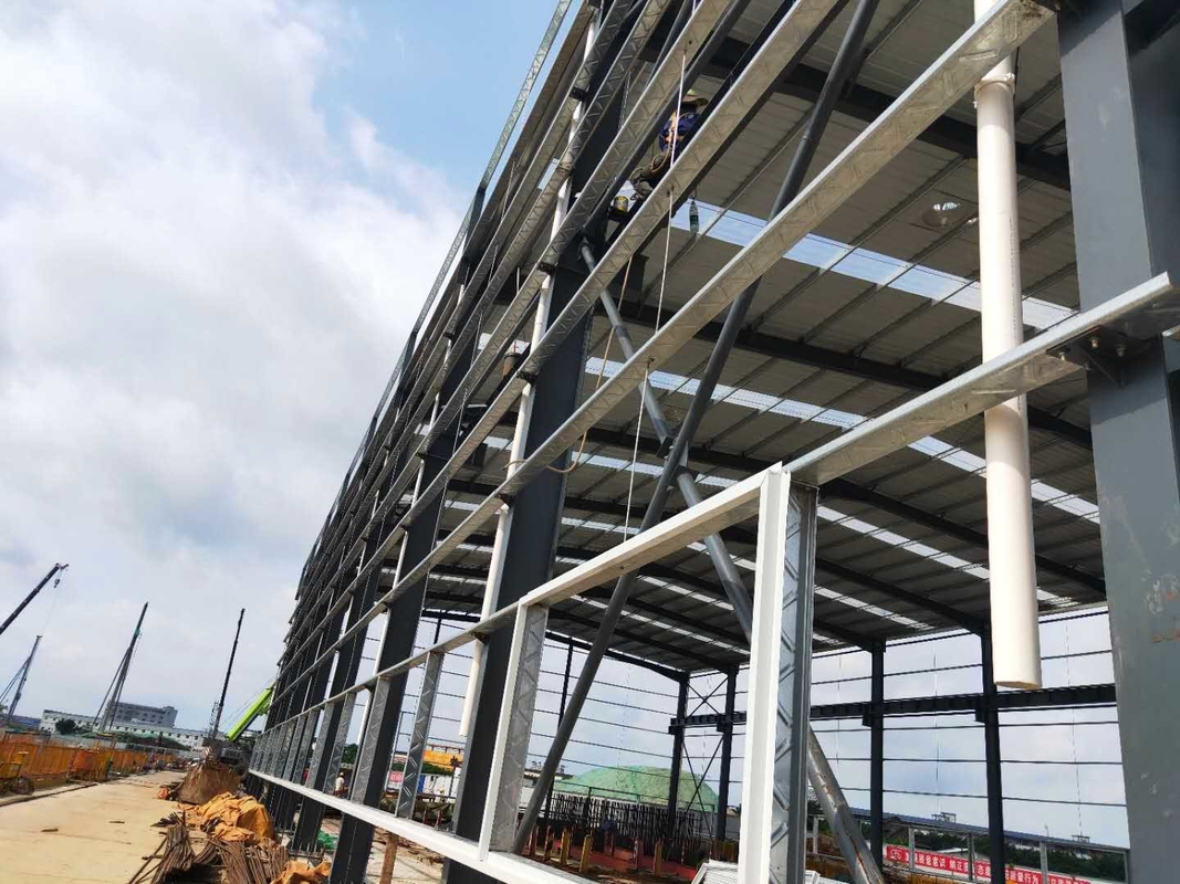 Estrutura de aço H estável Oficina de estrutura de metal industrial Oficina de construção rápida para o metrô