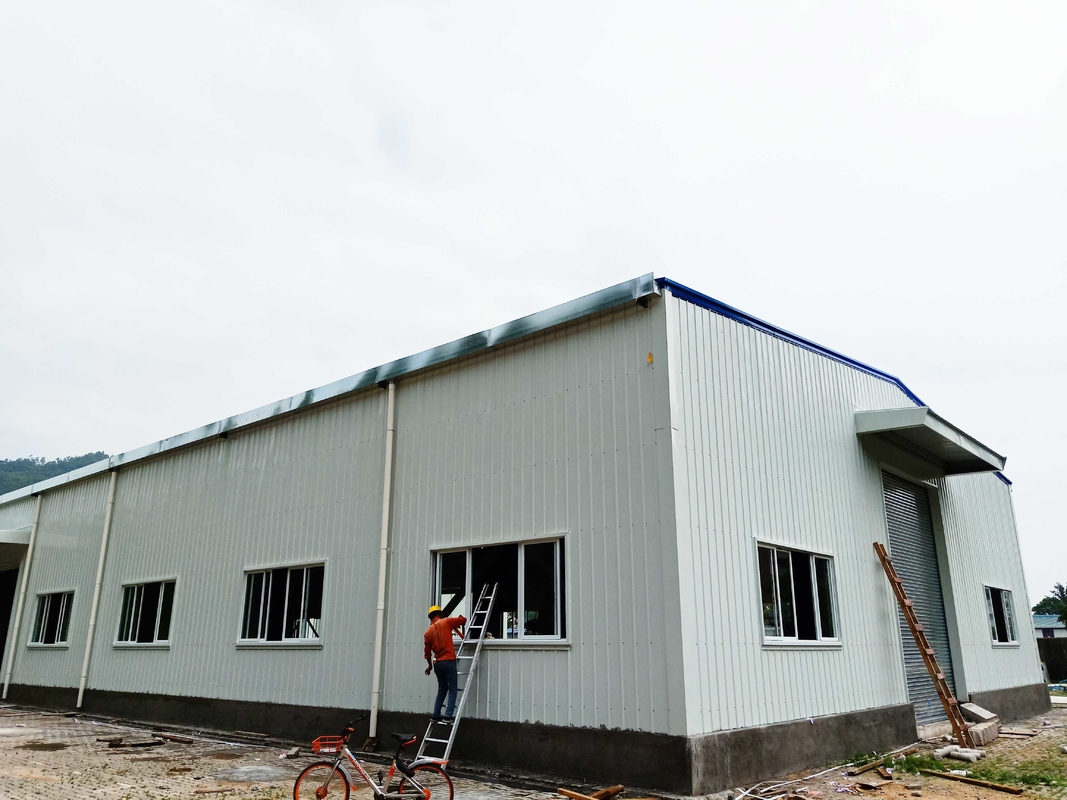 Material ignífugo Metal Placa de aço Estrutura de aço Edifício Armazém Com Porta de Relógio Elétrico