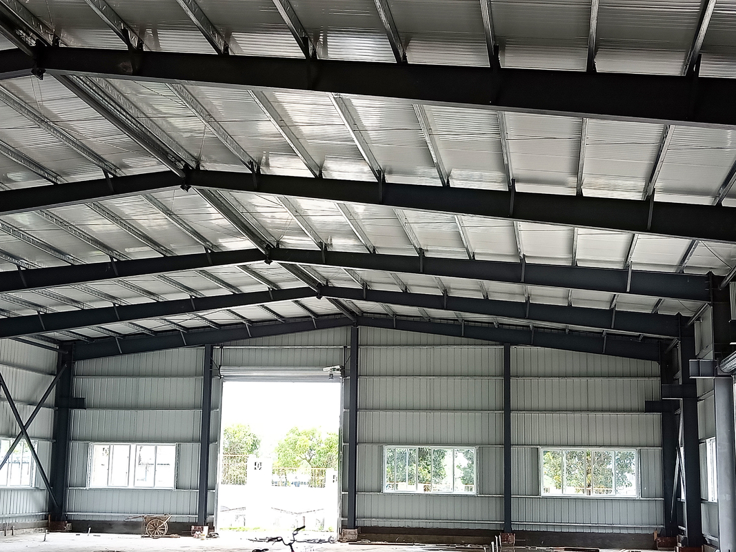 Material ignífugo Metal Placa de aço Estrutura de aço Edifício Armazém Com Porta de Relógio Elétrico