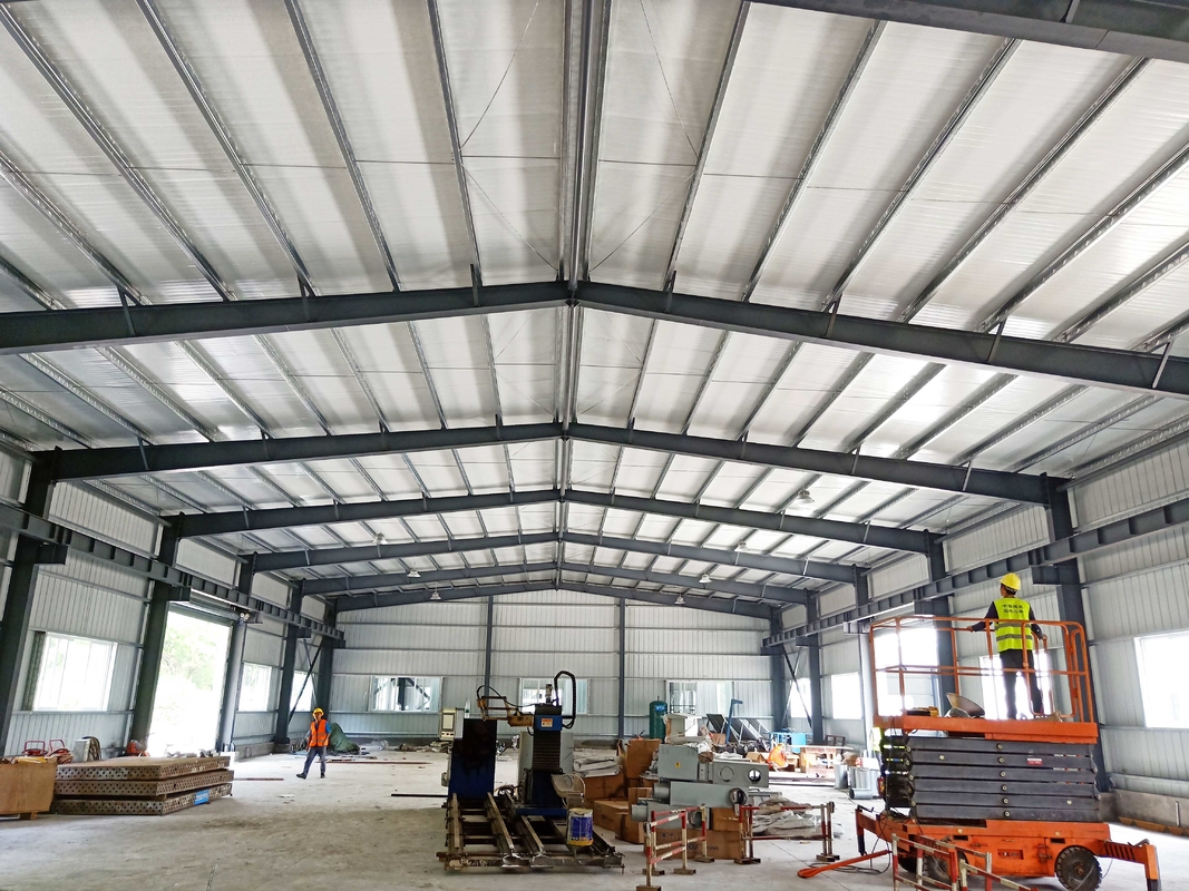 Material ignífugo Metal Placa de aço Estrutura de aço Edifício Armazém Com Porta de Relógio Elétrico