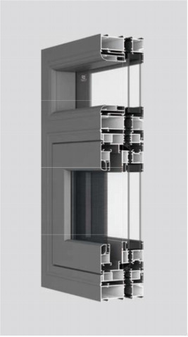 Janela de revestimento altamente eficiente, com isolamento térmico e ventilação, para cozinhas, banheiros, quartos, etc.