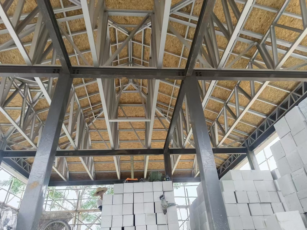 Estrutura de aço pré-fabricada Vila de luxo de dois andares Casa pré-fabricada