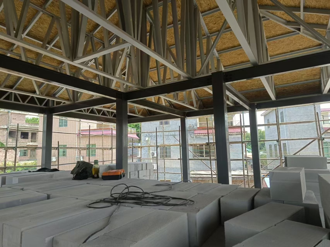 Estrutura de aço pré-fabricada Vila de luxo de dois andares Casa pré-fabricada