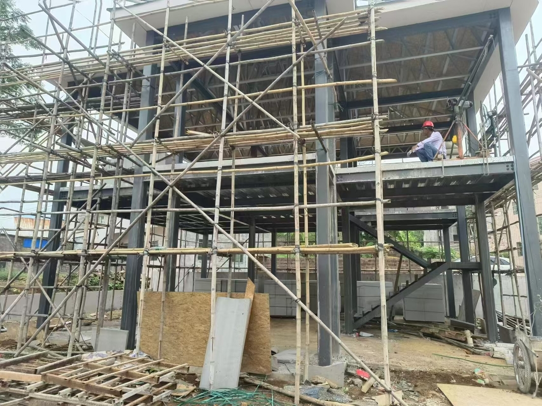 Estrutura de aço pré-fabricada Vila de luxo de dois andares Casa pré-fabricada