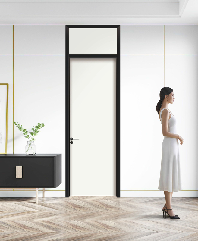 Luz luxuosa e elegante porta de quarto de cristal de carbono isolamento acústico, à prova de umidade e conservação de calor