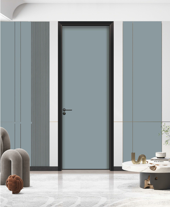 Luz luxuosa e elegante porta de quarto de cristal de carbono isolamento acústico, à prova de umidade e conservação de calor
