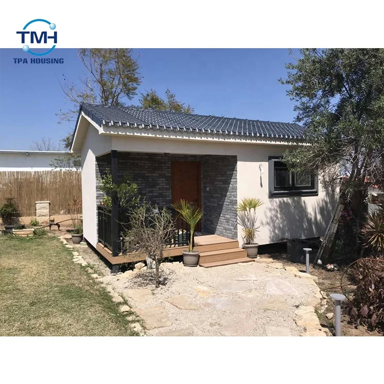 Casa de aço pré-fabricada de isolamento básico de vidro de lã com casa de aço H-frame e parede externa 100/50 mm painel ALC