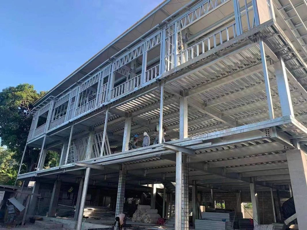 Isolamento acústico de telhado de inclinação Vila de vários andares Casa de aço leve para hospital