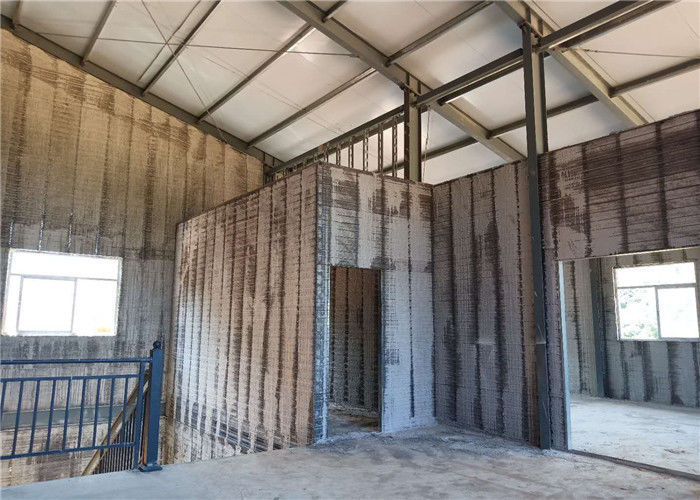 As casas de armação de aço personalizadas da luz do tamanho preencheram o concreto para a parede