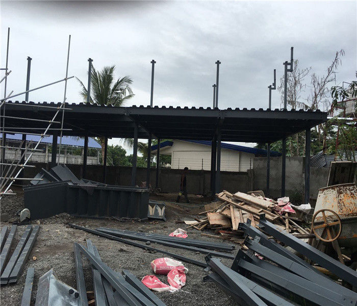A seção de Grey Color H pré-fabricou construções de aço para garagens