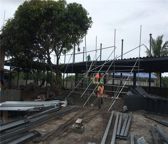 A seção de Grey Color H pré-fabricou construções de aço para garagens