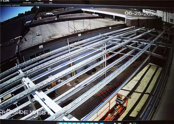 O único telhado da inclinação Quente-mergulhou a construção de armazenamento galvanizada do metal da armação de aço para o marisco